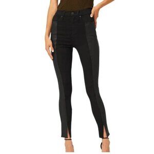 New Hudson Jeans Black Centerfold Extreme High Rise Super Skinny Jeans P2986